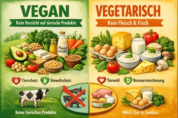 Erklärung vegetarisch & vegan